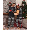 image:imagePrinStory Pajamas Set for Men amp Women Long Sleeve Soft Sleepwear S2XLFp Black Elk