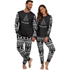 image:imagePrinStory Pajamas Set for Men amp Women Long Sleeve Soft Sleepwear S2XLFp Black Elk