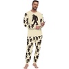 image:imagePrinStory Pajamas Set for Men amp Women Long Sleeve Soft Sleepwear S2XLFp Khaki Ape Man