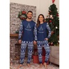 image:imagePrinStory Pajamas Set for Men amp Women Long Sleeve Soft Sleepwear S2XLFp Navy Blue Elk