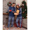 image:imagePrinStory Pajamas Set for Men amp Women Long Sleeve Soft Sleepwear S2XLFp Navy Blue Elk