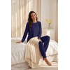 image:imagePrinStory Pajamas Set for Men amp Women Long Sleeve Soft Sleepwear S2XLNavy Blue
