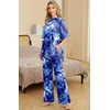 image:imagePrinStory Pajamas for Women Soft Pjs Lounge Set S4XLFptd Blue