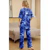 image:imagePrinStory Pajamas for Women Soft Pjs Lounge Set S4XLFptd Blue