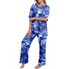 image:imagePrinStory Pajamas for Women Soft Pjs Lounge Set S4XLFptd Blue