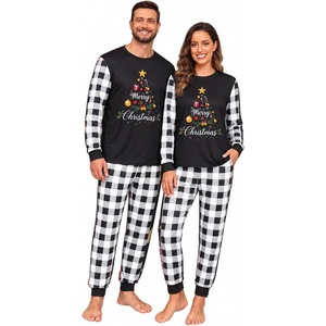 image:imagePrinStory Pajamas Set for Men amp Women Long Sleeve Soft Sleepwear S2XLFp Black Christmas Decrorations