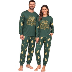 image:imagePrinStory Pajamas Set for Men amp Women Long Sleeve Soft Sleepwear S2XLFp Green Christmas Crew
