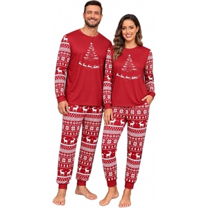 image:imagePrinStory Pajamas Set for Men amp Women Long Sleeve Soft Sleepwear S2XLFp Red Elk
