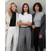 image:image3 Pack Womens Mock Neck Half Sleeve Tops Dressy Casual Basic Shirts S2XLBlack  White  Light Grey