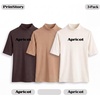 image:image3 Pack Womens Mock Neck Half Sleeve Tops Dressy Casual Basic Shirts S2XLDark Brown  Camel  Apricot