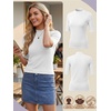 image:image3 Pack Womens Mock Neck Half Sleeve Tops Dressy Casual Basic Shirts S2XLGy Black White