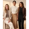 image:image3 Pack Womens Mock Neck Half Sleeve Tops Dressy Casual Basic Shirts S2XLGy Black White