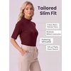 image:image3 Pack Womens Mock Neck Half Sleeve Tops Dressy Casual Basic Shirts S2XLNavy Red White