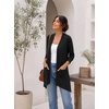 image:imagePrinStory Lightweight Womens Cardigan Long Sleeve Open Front with Pockets1 Black