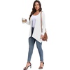 image:imagePrinStory Lightweight Womens Cardigan Long Sleeve Open Front with Pockets2 White