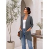 image:imagePrinStory Lightweight Womens Cardigan Long Sleeve Open Front with Pockets6 Dark Gray