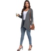 image:imagePrinStory Lightweight Womens Cardigan Long Sleeve Open Front with Pockets6 Dark Gray