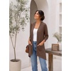image:imagePrinStory Lightweight Womens Cardigan Long Sleeve Open Front with Pockets7 Coffee