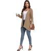 image:imagePrinStory Lightweight Womens Cardigan Long Sleeve Open Front with Pockets8 Khaki