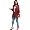 image:imagePrinStory Lightweight Womens Cardigan Long Sleeve Open Front with Pockets9 Red