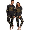 image:imagePrinStory Pajamas Set for Men amp Women Long Sleeve Soft Sleepwear S2XLFp Black Christmas Crew