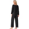 image:imagePrinStory Pajamas for Women Set 2 Piece Compy Full PjsBlack