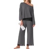 image:imagePrinStory Pajamas for Women Set 2 Piece Compy Full PjsDark Gray