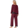 image:imagePrinStory Pajamas for Women Set 2 Piece Compy Full PjsWine Red