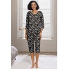 image:imagePrinStory Womens Pajama Sets Capri Pjs Soft Lounge Sets XS4XLFpblack Cashew Flower