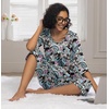 image:imagePrinStory Womens Pajama Sets Capri Pjs Soft Lounge Sets XS4XLFpblue Pink Paisley