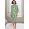 image:imagePrinStory Womens Pajama Sets Capri Pjs Soft Lounge Sets XS4XLFpgreen Camellia