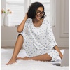 image:imagePrinStory Womens Pajama Sets Capri Pjs Soft Lounge Sets XS4XLFpgy Purple Flower