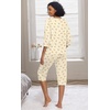 image:imagePrinStory Womens Pajama Sets Capri Pjs Soft Lounge Sets XS4XLFpyp Orange Flower