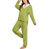 image:imagePrinStory Womens Pajamas Winter Soft Flannel Warm Pjs S2XLAvocado Green