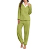 image:imagePrinStory Womens Pajamas Winter Soft Flannel Warm Pjs S2XLAvocado Green