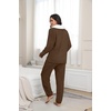 image:imagePrinStory Womens Pajamas Winter Soft Flannel Warm Pjs S2XLCoffee