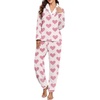 image:imagePrinStory Womens Pajamas Winter Soft Flannel Warm Pjs S2XLFpapricot Red Heart
