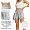 image:imagePrinStory Womens Running Shorts Summer High Waisted Quick Dry Athletic Work Out Gym Zipper Pocket Shorts with LinerFp Gray Branche Maple