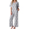 image:imagePrinStory Womens Short Sleeve Pajamas Lace Pjs SetFppink Star