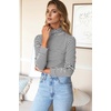 image:imagePrinStory Womens Tops Long Sleeve Shirts Slim Fit Business Dressy Casual Pullover Tee for 2025 TrendyFp Black White Stripe