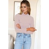 image:imagePrinStory Womens Tops Long Sleeve Shirts Slim Fit Business Dressy Casual Pullover Tee for 2025 TrendyFp Yellow Purple Stripe