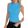 image:imagePrinStory Womens Tops Summer Sleeveless Shirts Business Dressy Casual Pullover Tops for Women 2024 TrendyLake Blue