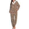 image:imagePrinStory Womens Pajamas Winter Soft Flannel Warm Pjs S2XLFpleopard Print