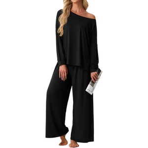 image:imagePrinStory Pajamas for Women Set 2 Piece Pjs Sets S2XLBlack