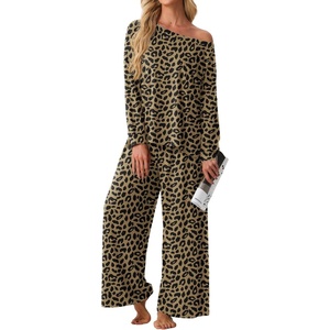 image:imagePrinStory Pajamas for Women Set 2 Piece Pjs Sets S2XLLd Khaki