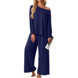 image:imagePrinStory Pajamas for Women Set 2 Piece Pjs Sets S2XLNavy Blue