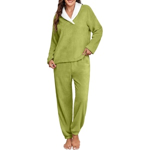 image:imagePrinStory Womens Pajamas Winter Soft Flannel Warm Pjs S2XLAvocado Green