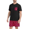 image:imagePrinStory Couples Pajamas Set Shirts and Shorts Summer Comfy Lounge FamilyFp Blue Red Plaid Snow