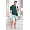 image:imagePrinStory Couples Pajamas Set Shirts and Shorts Summer Comfy Lounge FamilyFp White Pine Tree