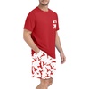 image:imagePrinStory Couples Pajamas Set Shirts and Shorts Summer Comfy Lounge FamilyFp White Red Elk